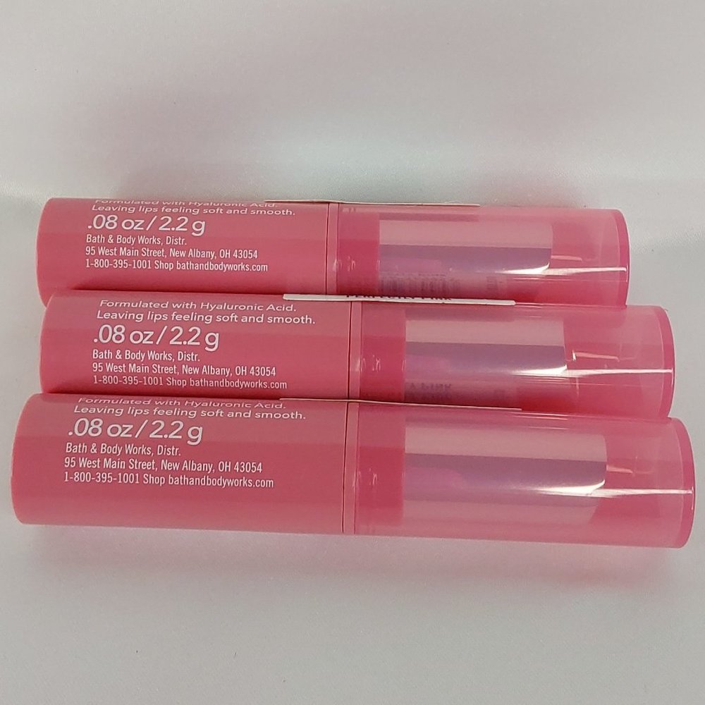 BATH & BODY WORKS 'PERFECTLY~PINK' NOURISHING LIP TINT 3-PIECE SET - Picture 13 of 14